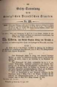 Gesetz-Sammlung für die Königlichen Preussischen Staaten. 1897.06.12 No23
