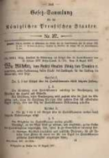 Gesetz-Sammlung für die Königlichen Preussischen Staaten. 1897.08.30 No37