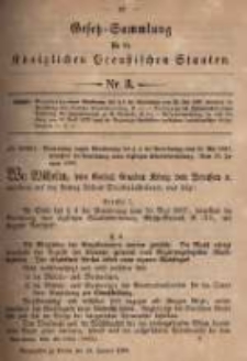 Gesetz-Sammlung für die Königlichen Preussischen Staaten. 1899.01.30 No3