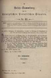 Gesetz-Sammlung für die Königlichen Preussischen Staaten. 1899.04.19 No13