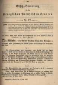 Gesetz-Sammlung für die Königlichen Preussischen Staaten. 1899.06.06 No17