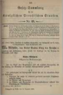 Gesetz-Sammlung für die Königlichen Preussischen Staaten. 1899.12.11 No40
