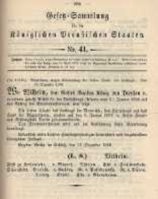 Gesetz-Sammlung für die Königlichen Preussischen Staaten. 1899.12.15 No41