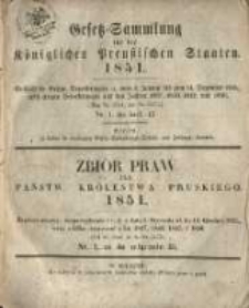 Gesetz-Sammlung für die Königlichen Preussischen Staaten. 1851.01.25 No1