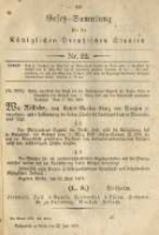 Gesetz-Sammlung f&uuml;r die K&ouml;niglichen Preussischen Staaten. 1878.06.22 No22