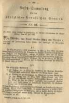 Gesetz-Sammlung f&uuml;r die K&ouml;niglichen Preussischen Staaten. 1878.07.06 No23