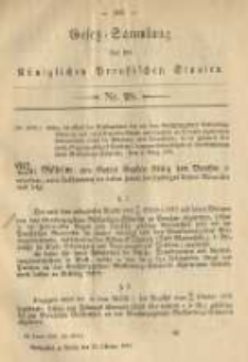 Gesetz-Sammlung f&uuml;r die K&ouml;niglichen Preussischen Staaten. 1878.10.30 No28