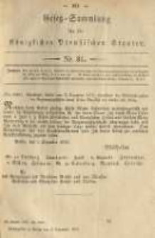 Gesetz-Sammlung für die Königlichen Preussischen Staaten. 1878.12.06 No31