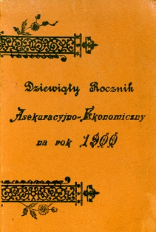 Rocznik Asekuracyjno-Ekonomiczny. 1900. R.9