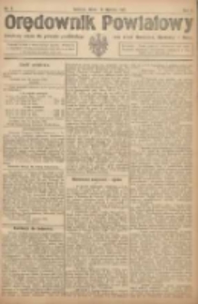 Orędownik Powiatowy: urzędowy organ dla powiatu grodziskiego oraz miast Grodziska, Opalenicy i Buku 1921.01.19 R.2 Nr6