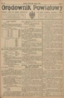 Orędownik Powiatowy: urzędowy organ dla powiatu grodziskiego oraz miast Grodziska, Opalenicy i Buku 1921.08.31 R.2 Nr70