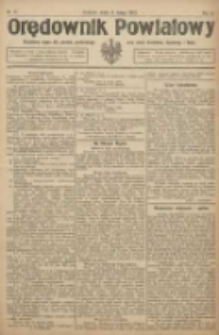 Orędownik Powiatowy: urzędowy organ dla powiatu grodziskiego oraz miast Grodziska, Opalenicy i Buku 1922.02.08 R.3 Nr11