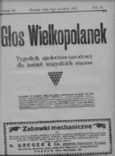 Głos Wielkopolanek: tygodnik społeczno-narodowy dla kobiet wszystkich stanów 1917.12.08 R.10 Z.49/Nr49