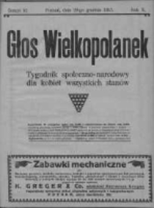 Głos Wielkopolanek: tygodnik społeczno-narodowy dla kobiet wszystkich stanów 1917.12.29 R.10 Z.52/Nr52