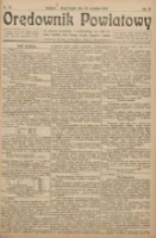 Orędownik Powiatowy: organ urzędowy dla powiatu grodziskiego i nowotomyskiego oraz miast Grodziska, Opalenicy, Buku, Nowego Tomyśla, Zbąszynia i Lwówka 1922.09.23 R.3 Nr76