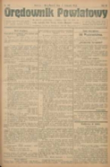 Orędownik Powiatowy: organ urzędowy dla powiatu grodziskiego i nowotomyskiego oraz miast Grodziska, Opalenicy, Buku, Nowego Tomyśla, Zbąszynia i Lwówka 1922.11.18 R.3 Nr92