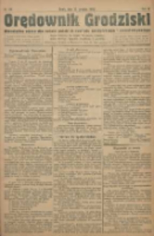 Orędownik Grodziski: niezależne pismo dla rodzin polskich powiatu grodziskiego i nowotomyskiego; organ centralny dla miast: Grodziska, Opalenicy, Buku, Nowego Tomyśla, Zbąszynia i Lw&oacute;wka 1922.12.13 R.4 Nr99