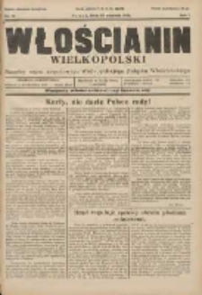 Włościanin Wielkopolski: naczelny organ Zawodowego Wielkopolskiego Związku Włościańskiego 1929.09.25 R.1 Nr28