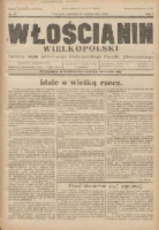 Włościanin Wielkopolski: naczelny organ Zawodowego Wielkopolskiego Związku Włościańskiego 1929.10.27 R.1 Nr37