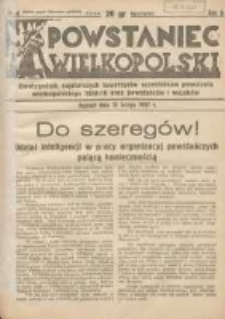 Powstaniec Wielkopolski: dwutygodnik najstarszych towarzystw uczestników powstania wielkopolskiego 1918-19 oraz powstańców i wojaków R.2 1937.02.15 Nr4