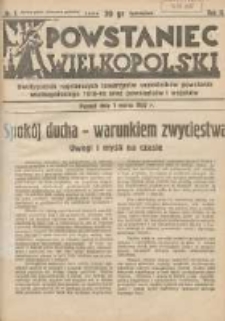 Powstaniec Wielkopolski: dwutygodnik najstarszych towarzystw uczestników powstania wielkopolskiego 1918-19 oraz powstańców i wojaków R.2 1937.03.01 Nr5