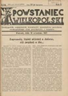 Powstaniec Wielkopolski: dwutygodnik najstarszych towarzystw uczestników powstania wielkopolskiego 1918-19 oraz powstańców i wojaków 1937.09.15 R.2 Nr17/18