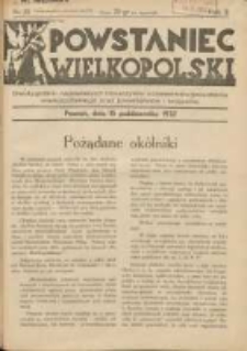 Powstaniec Wielkopolski: dwutygodnik najstarszych towarzystw uczestników powstania wielkopolskiego 1918-19 oraz powstańców i wojaków 1937.10.15 R.2 Nr20
