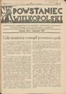 Powstaniec Wielkopolski: dwutygodnik najstarszych towarzystw uczestników powstania wielkopolskiego 1918-19 oraz powstańców i wojaków 1937.11.01 R.2 Nr21