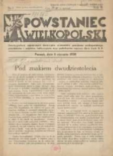 Powstaniec Wielkopolski: dwutygodnik najstarszych towarzystw uczestników powstania wielkopolskiego,powstańców i wojaków,hallerczyków oraz podoficerów rezerwy Ziem Zach.R.P. 1938.01.01 R.3 Nr1