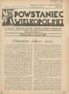 Powstaniec Wielkopolski: dwutygodnik najstarszych towarzystw uczestników powstania wielkopolskiego,powstańców i wojaków,hallerczyków oraz podoficerów rezerwy Ziem Zach.R.P.1938.06.01 R.3 Nr11