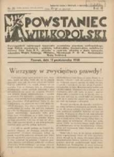 Powstaniec Wielkopolski: dwutygodnik najstarszych towarzystw uczestników powstania wielkopolskiego,powstańców i wojaków,hallerczyków oraz podoficerów rezerwy Ziem Zach.R.P.1938.10.15 R.3 Nr20