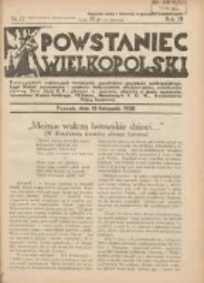 Powstaniec Wielkopolski: dwutygodnik najstarszych towarzystw uczestników powstania wielkopolskiego,powstańców i wojaków,hallerczyków oraz podoficerów rezerwy Ziem Zach.R.P.1938.11.15 R.3 Nr22