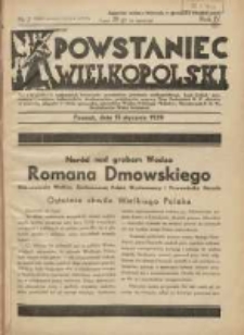 Powstaniec Wielkopolski: dwutygodnik najstarszych towarzystw uczestników powstania wielkopolskiego,Legii Kobiet,powstańców i wojaków,hallerczyków,dowborczyków,podoficerów rezerwy Ziem Zach.R.P.,oficerów w rezerwie,oficerów w stanie spoczynku,ochotników Wojska Polskiego,PKUistów,Narodowych P.O.W.,Kombatantów Wojny Światowej 1939.01.15 R.4 Nr2