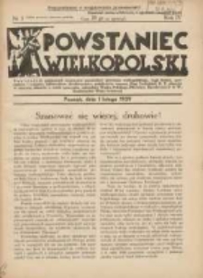 Powstaniec Wielkopolski: dwutygodnik najstarszych towarzystw uczestników powstania wielkopolskiego,Legii Kobiet,powstańców i wojaków,hallerczyków,dowborczyków,podoficerów rezerwy Ziem Zach.R.P.,oficerów w rezerwie,oficerów w stanie spoczynku,ochotników Wojska Polskiego,PKUistów,Narodowych P.O.W.,Kombatantów Wojny Światowej 1939.02.01 R.4 Nr3