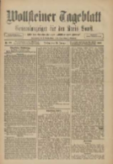 Wollsteiner Tageblatt: Generalanzeiger f&uuml;r den Kreis Bomst: mit der Gratis-Beilage: "Bl&auml;tter und Bl&uuml;ten" 1910.01.28 Nr23