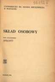 Uniwersytet im. Adama Mickiewicza w Poznaniu: sklad osobowy; rok akademicki 1976/1977