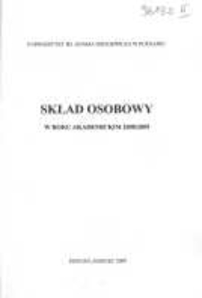 Uniwersytet im. Adama Mickiewicza w Poznaniu: sklad osobowy UAM w roku akademickim 2008/2009