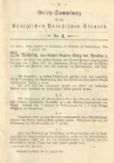 Gesetz-Sammlung für die Königlichen Preussischen Staaten. 1900.01.25 No4