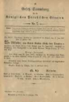Gesetz-Sammlung für die Königlichen Preussischen Staaten. 1900.02.23 No7