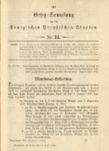 Gesetz-Sammlung für die Königlichen Preussischen Staaten. 1900.04.12 No14