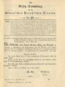 Gesetz-Sammlung für die Königlichen Preussischen Staaten. 1900.06.12 No20