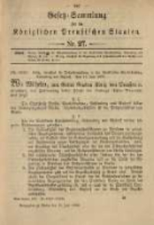Gesetz-Sammlung für die Königlichen Preussischen Staaten. 1900.07.17 No27