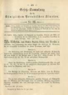 Gesetz-Sammlung für die Königlichen Preussischen Staaten. 1900.07.28 No31