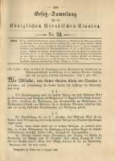 Gesetz-Sammlung f&uuml;r die K&ouml;niglichen Preussischen Staaten. 1900.08.04 No32