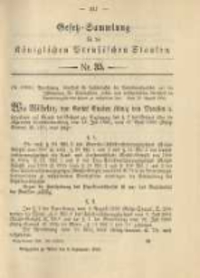 Gesetz-Sammlung f&uuml;r die K&ouml;niglichen Preussischen Staaten. 1900.09.08 No35