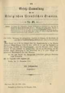 Gesetz-Sammlung für die Königlichen Preussischen Staaten. 1900.11.28 No41