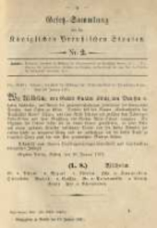 Gesetz-Sammlung für die Königlichen Preussischen Staaten. 1901.01.19 No2