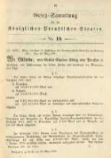 Gesetz-Sammlung für die Königlichen Preussischen Staaten. 1901.03.30 No10