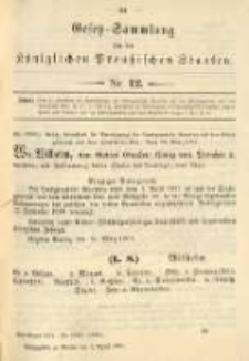 Gesetz-Sammlung für die Königlichen Preussischen Staaten. 1901.04.01 No12
