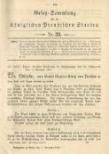 Gesetz-Sammlung für die Königlichen Preussischen Staaten. 1901.11.11 No33